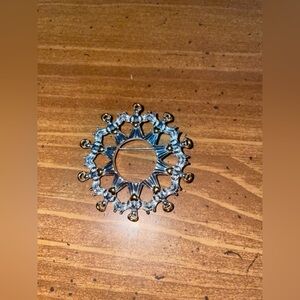 Avon Gold and Silver Tone Circle of Angels Pin Brooch 1.75"